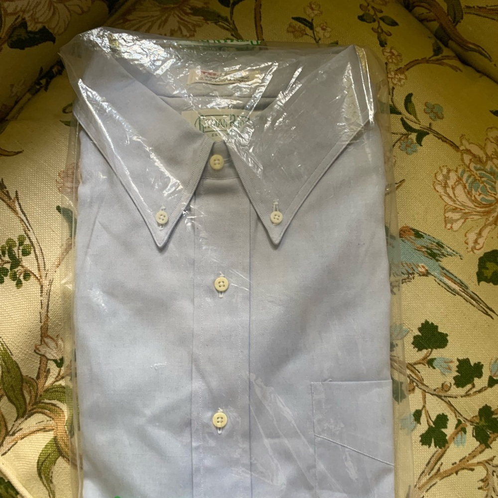 Gitman Bros. Imported Pinpoint cotton shirt 17&1/2 x 33